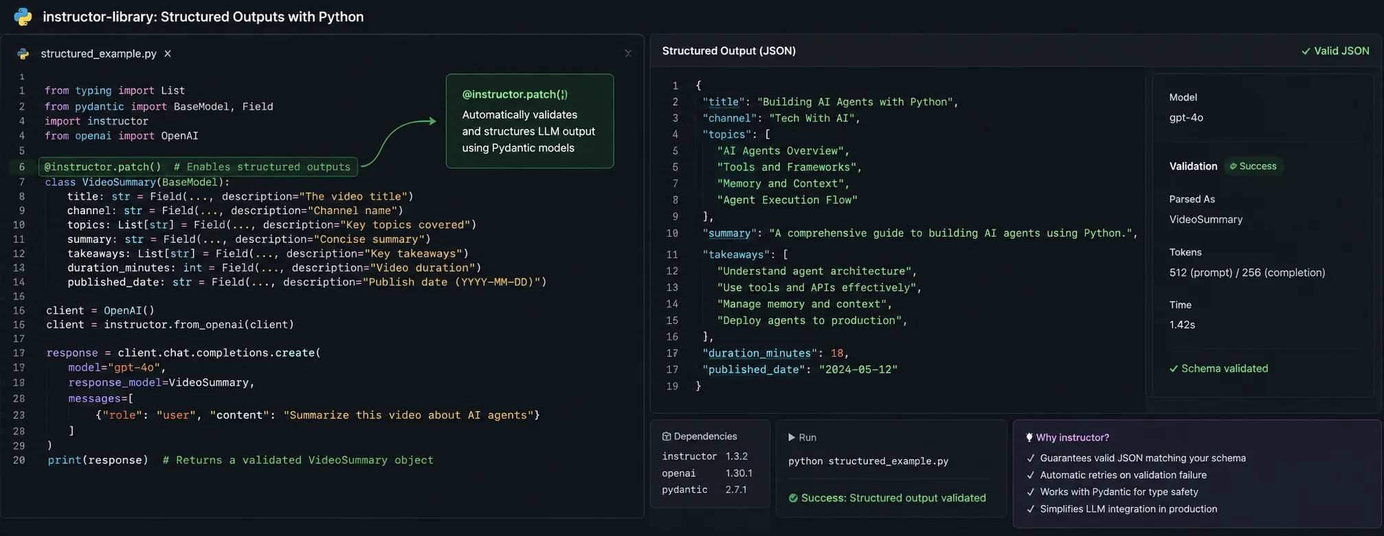 Instructor Library — The Best Way to Get Structured Outputs from Any ...