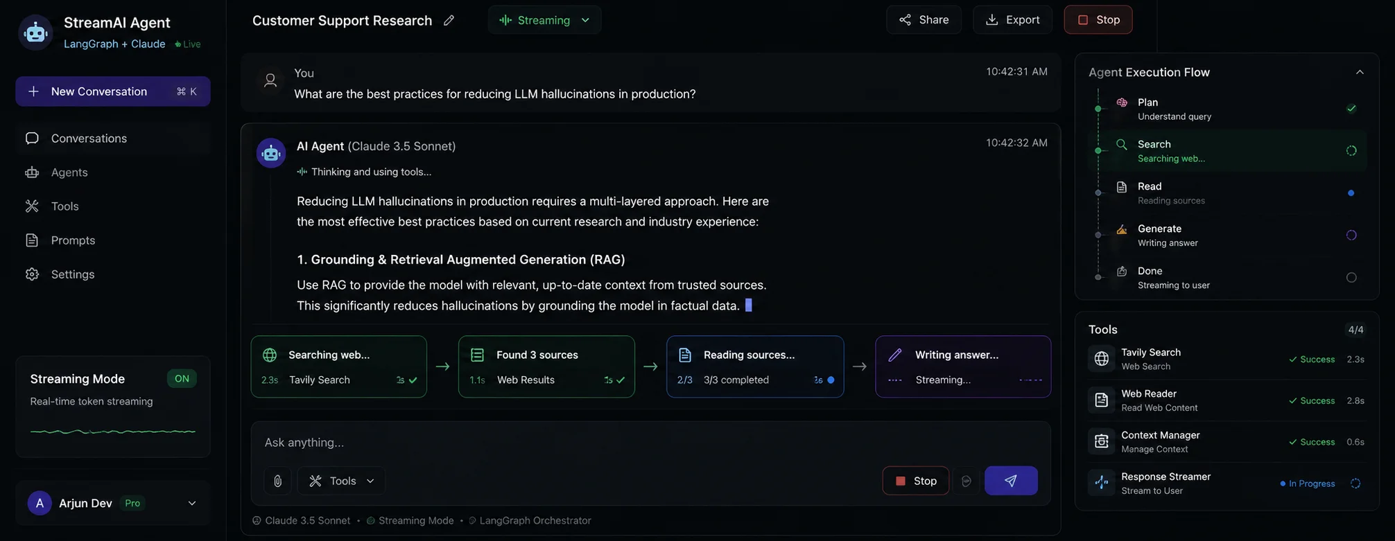Streaming AI agents — real-time UX with LangGraph and Claude ...